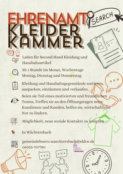 Steckbrief Ehrenamt Kleiderkammer
